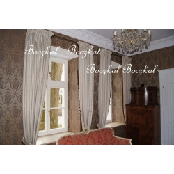 Tkanina stylowa pasy cappuccino Lord